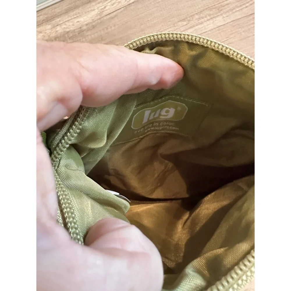 LUG Lime Green Circles 0262-A CROSSBODY‎ ORGANIZER PURSE
